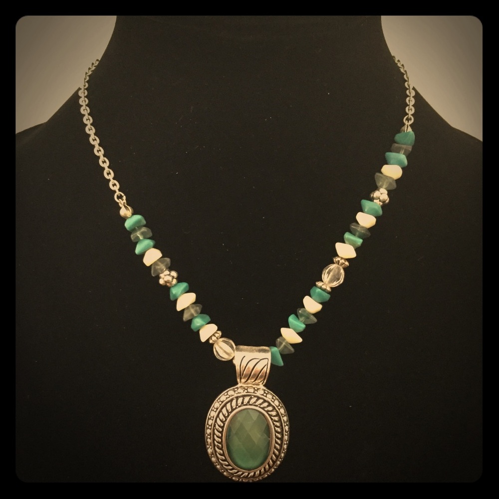 Necklace With Beautiful Stone Pendant